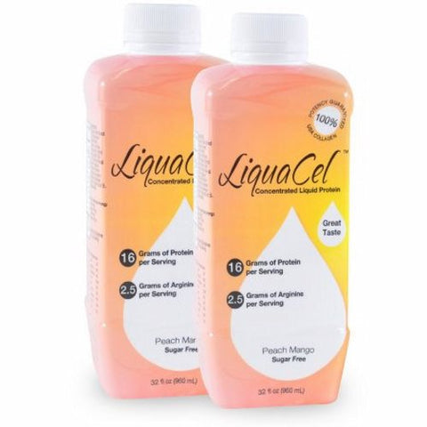 Global Health Products In, Oral Protein Supplement LiquaCel Peach Mango Flavor 32 oz. Container Bottle Ready to Use, Count of 6 Global Health Products In