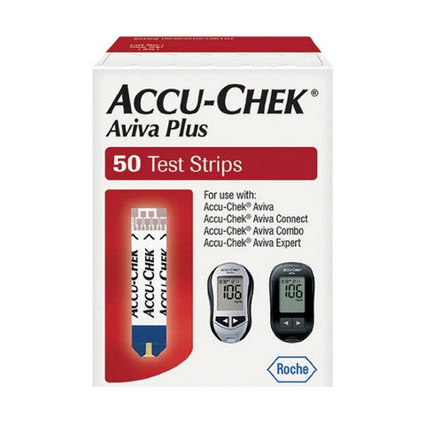 Accu-Chek, Blood Glucose Test Strips Accu-Chek  Aviva Plus 50 Strips per Box Tiny 0.6 microliter drop For Accu-, Case Of 36 Accu-Chek