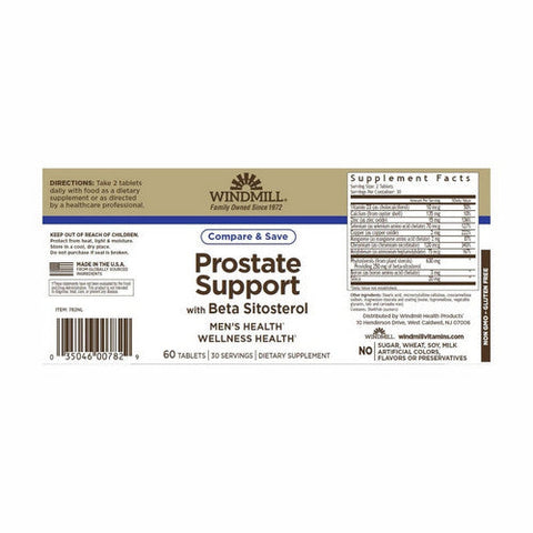Windmill Health, Prostate Support With Beta Sitosterol, 60 Tabs