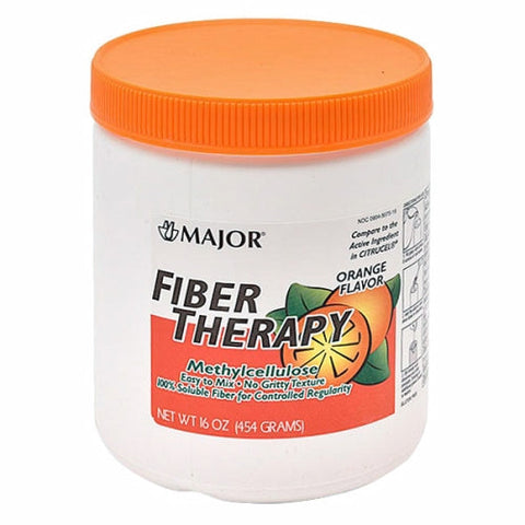 Major Pharmaceuticals, Soluble Fiber Therapy Powder, Orange Flavor 16 Oz