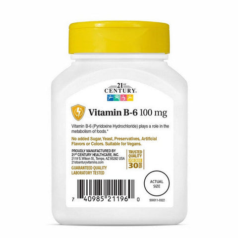 21st Century, Vitamin B-6, 100 Mg, 110 Tabs 21st Century