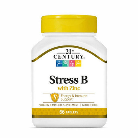 21st Century, Stress B with Zinc, 66 Tabs 21st Century