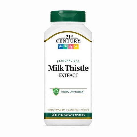21st Century, Standardised Milk Thistle Extract, 200 Veg Caps 21st Century