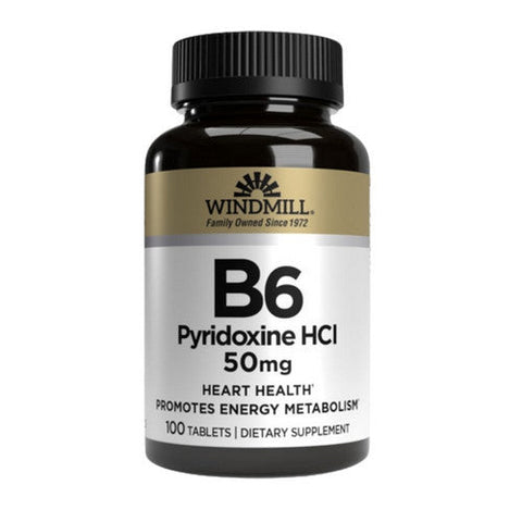 Windmill Health, Vitamin B-6, 50 Mg, 100 Tabs