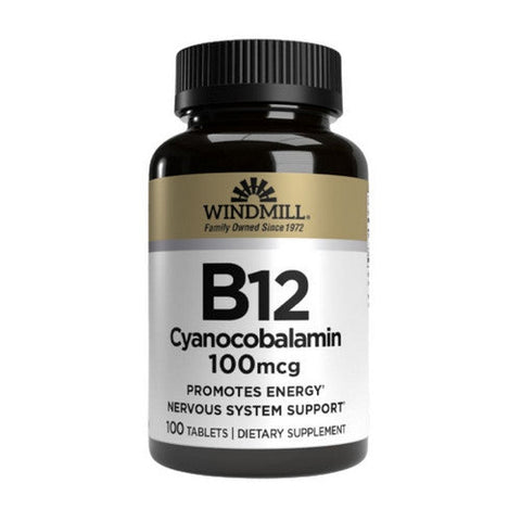Windmill Health, Vitamin B12, 1000mcg, 100 Tabs