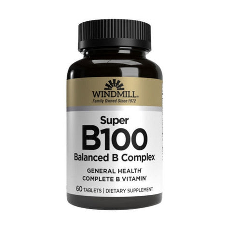 Windmill Health, Vitamin B Complex Super, 60 Tabs Windmill Health