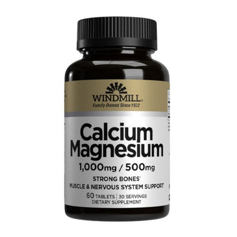 Windmill Health, Calcium & Magnesium, 60 Tabs
