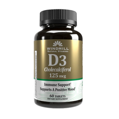 Windmill Health, Vitamin D, 5000IU 60 Tabs Windmill Health