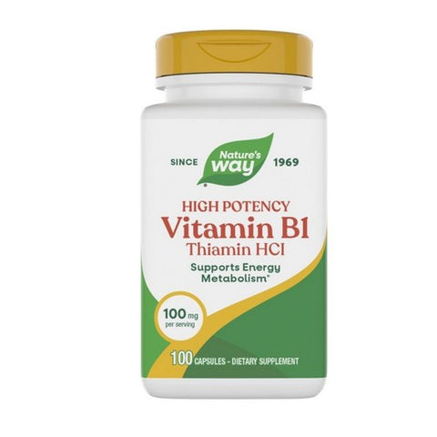 Vitamin B1 High Potency Thiamin HCl 100 Caps by Nature's Way