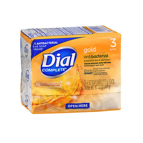 Dial, Advanced Clean Antibacterial Deodorant Bar Soap Gold, 3 X 4 Oz Dial