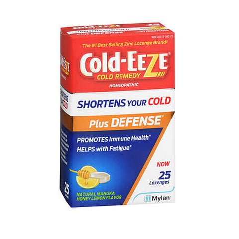 Cold-Eeze, Cold Remedy Plus Defense Lozenges Manuka Honey Lemon, 25 Count Cold-Eeze