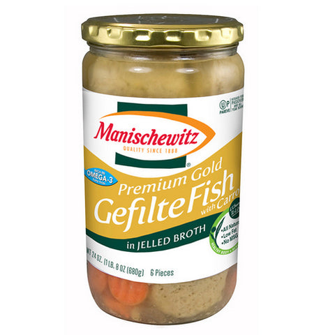 Manischewitz, Premium Gold Gefilte Fish Jelled, 24 Oz(Case Of 6) Manischewitz