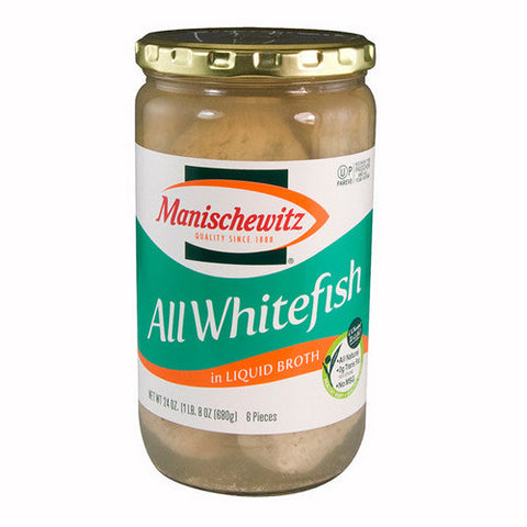Manischewitz, Whitefish And Pike In Liquid Broth, 24 Oz(Case Of 6) Manischewitz