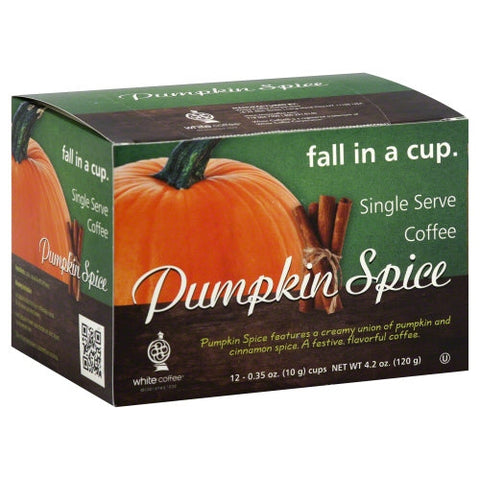 White Coffee, Coffee Sngl Pumpkin Spice, 10 Count(Case Of 4) White Coffee
