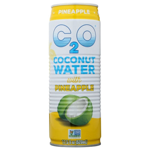 C20 Pure Coconut Water, Coconut Wtr Pinapl Pulp, Case of 12 X 17.5 Oz C20 Pure Coconut Water