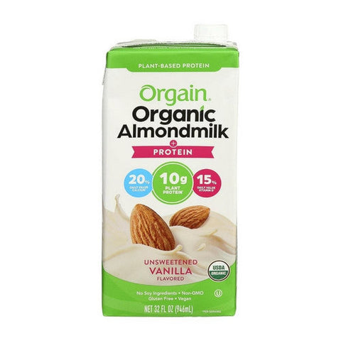 Orgain, Organic Protein Almond Milk Unsweetened Vanilla, 32 Oz(Case Of 6) Orgain