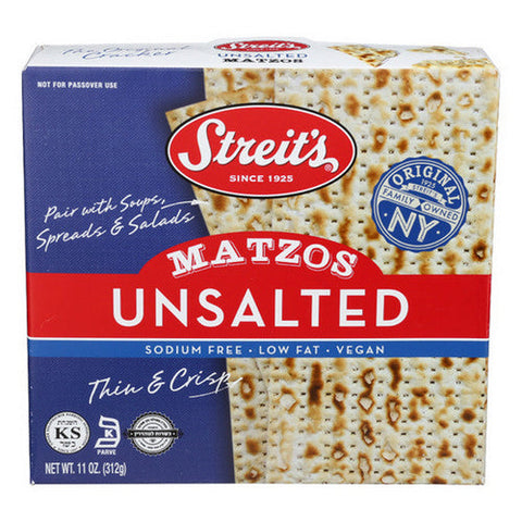 Streits, Matzo Unsalted, 11 Oz(Case Of 12) Streits
