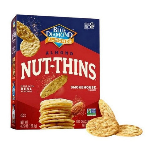 Blue Diamond, Almond Nut-Thins Rice Cracker Snacks, Case of 12 X 4.25 Oz Blue Diamond