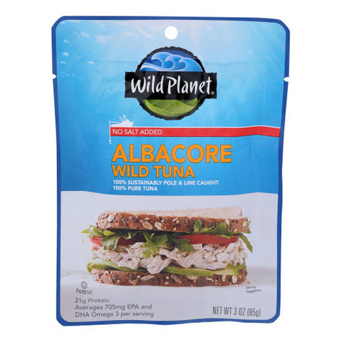 Wild Planet, Albacore Tuna With No Salt Added, 3 Oz(Case Of 24) Wild Planet
