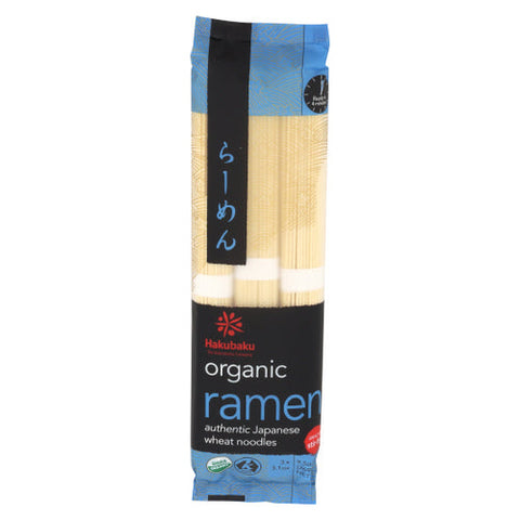 Hakubaku, Organ Ic Ramen Authentic Japanese Wheat Noodles, 9.5 Oz(Case Of 8) Hakubaku