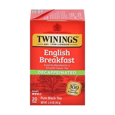 Twinings, Decaf English Breakfast Tea, 20 Bags(Case Of 6) Twinings