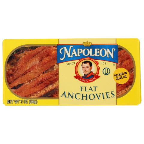 Napoleon Co, Flat Anchovies In Olive Oil, 2 Oz(Case Of 25) Napoleon Co