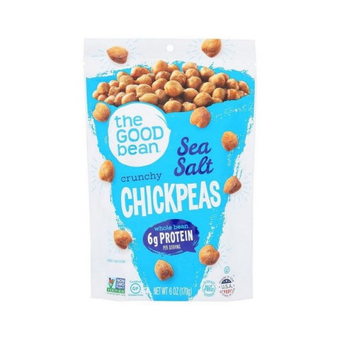 The Good Bean, Chickpea Snacks Gluten Free Sea Salt, 6 Oz(Case Of 6) The Good Bean