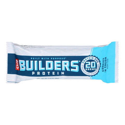 Clif Bar, Clif Builder's Cookies N Cream Bar, 2.4 Oz(Case Of 12) Clif Bar
