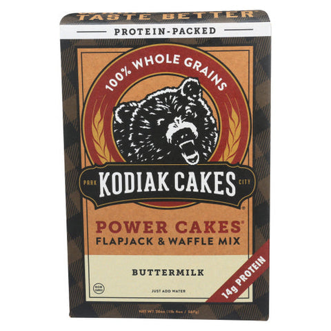Kodiak Cakes, Power Cakes Whole Grain Flapjack And Waffle Mix Buttermilk, 20 Oz(Case Of 6) Kodiak Cakes