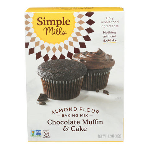 Simple Mills, Almond Flour Muffin And Cake Baking Mix Gluten Free Chocolate, 11.2 Oz(Case Of 6) Simple Mills