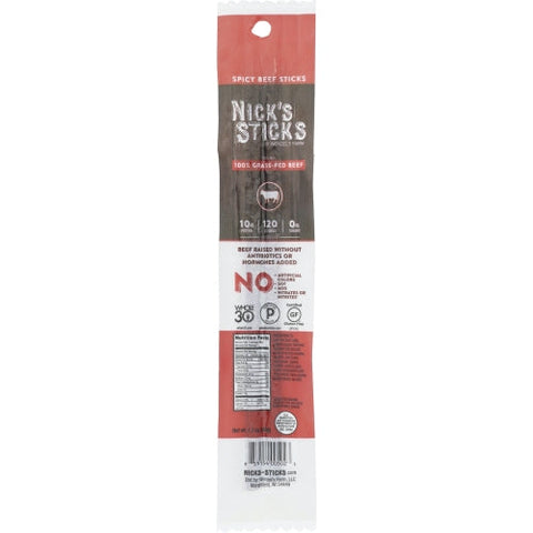 Nicks Sticks, Snack Beef Stx Spcy Grass, 1.7 Oz(Case Of 25) Nicks Sticks