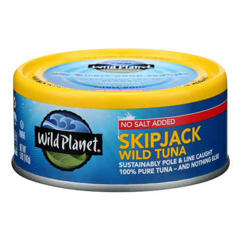 Wild Planet, Wild Skipjack Tuna No Salt Added, 5 Oz(Case Of 12) Wild Planet