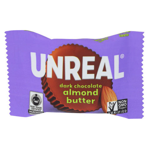 Unreal, Dark Chocolate Almond Butter Cup, 0.53 Oz(Case Of 40) Unreal