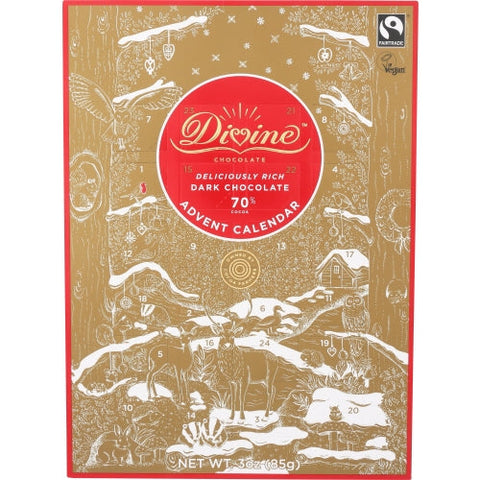 Divina, Calendar Advent Choc Drk, 3 Oz(Case Of 12) Divina