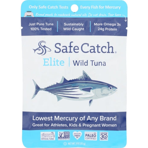 Safecatch, Tuna Wild Elite Sngl Pch, 3 Oz(Case Of 12) Safecatch