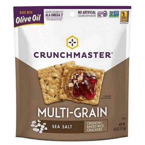 Crunchmaster, Grain Cracker Sea Salt, 4 Oz(Case Of 12) Crunchmaster