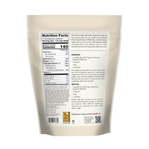 Bobs Red Mill, Organic 7 Grain Pancake & Waffle Mix, 24 Oz(Case Of 4) Bobs Red Mill