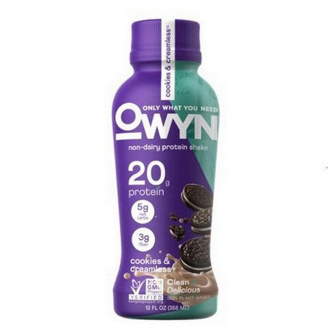 Owyn, Cookies and Cream Plant Based Protein Shake, 12 Oz(Case Of 12) Owyn
