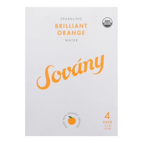 Water Sprkg Brlt Orng 4Pk Case of 6 X 48 Oz by Sovany