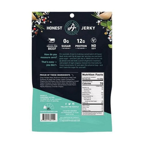 Country Archer, Jerky Beef Classic Ns, 2 Oz(Case Of 12) Country Archer