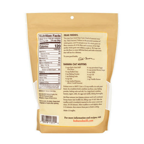 Bobs Red Mill, Oat Flour, 20 Oz(Case Of 4) Bobs Red Mill