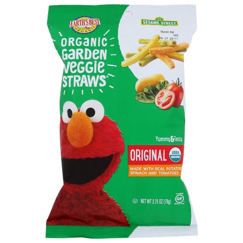 Earth's Best, Straw Veggie Sesme Street, 2.75 Oz(Case Of 6) Earth's Best