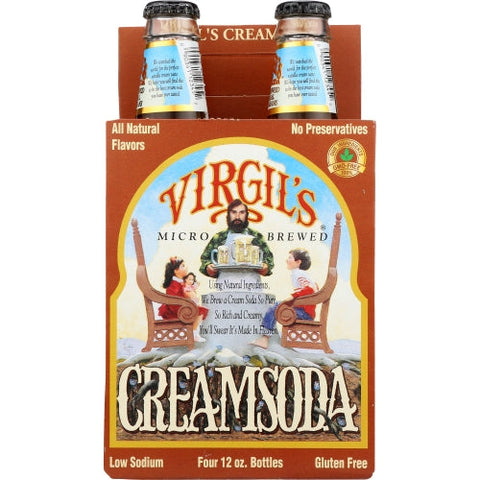 Virgils, Soda Cream 4Pk, Case of 6 X 48 Oz Virgils