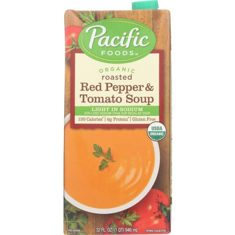 Pacific Foods, Soup Lsodium Rstd Pppr Tm, Case of 12 X 32 Oz Pacific Foods