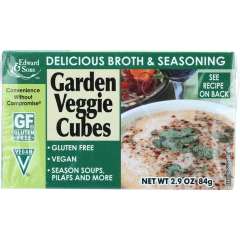 Edward And Sons, Bouillon Cube Gf Grdn Veg, 2.9 Oz(Case Of 12) Edward And Sons