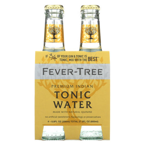 Fever Tree, TreeCoc Ktail Mixer Tonic Water Pk Premium Indian, Case of 6 X 27.2 Oz Fever Tree
