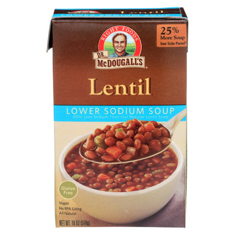 Dr. Mcdougall's, Lo Wer Sodium Lentil Soup, 18 Oz(Case Of 6) Dr. Mcdougall's