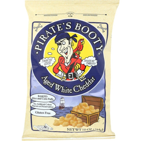 Pirate Brands, Puffs Pirate Bty Chdr Wht, 10 Oz(Case Of 6) Pirate Brands