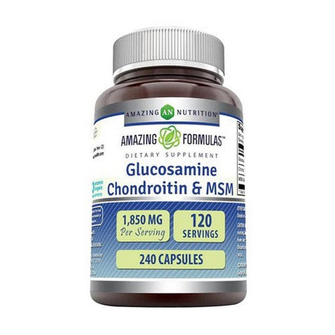 Amazing Nutrition, Amazing Formulas Glucosamine + Chondroitin + MSM, 240 Caps Amazing Nutrition