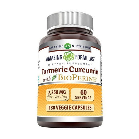 Amazing Nutrition, Amazing Formulas Turmeric Curcumin BioPerine, 2250 Mg, 2250 Mg Amazing Nutrition
